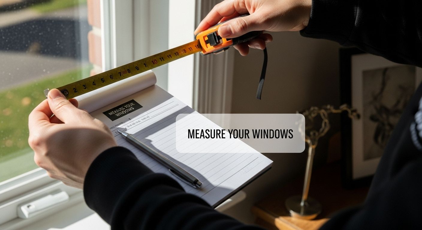 installing cordless blinds measurement step