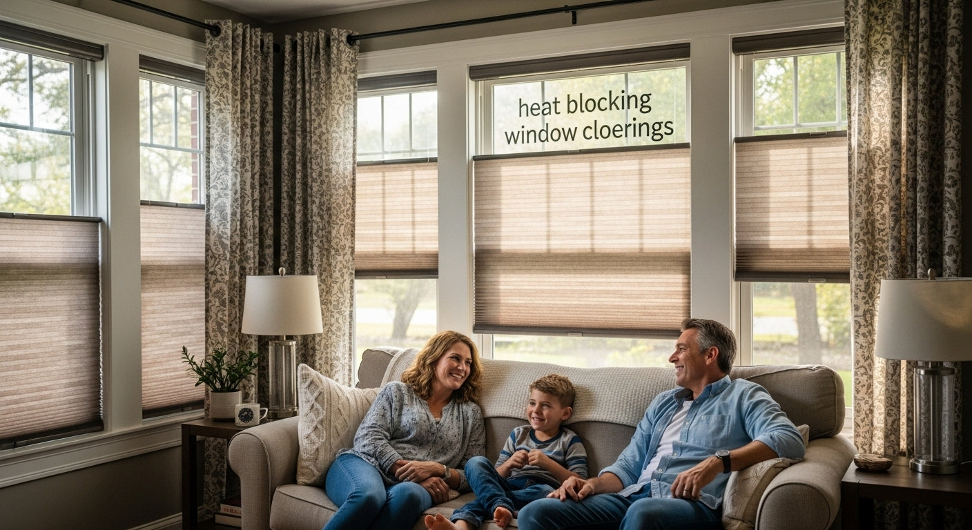 heat blocking window coverings, home comfort