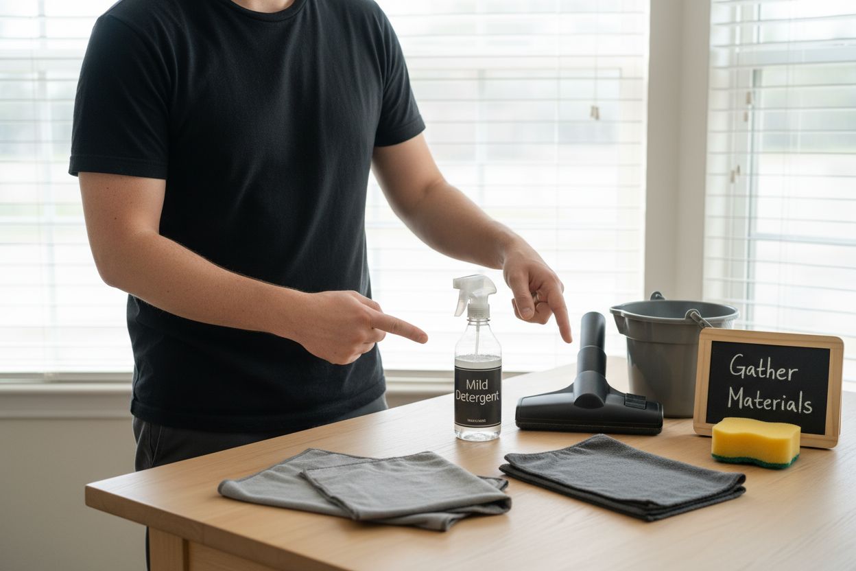 cleaning window blinds preparation