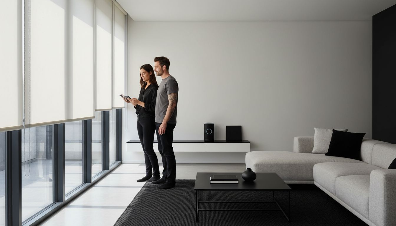 motorized blinds livingroom