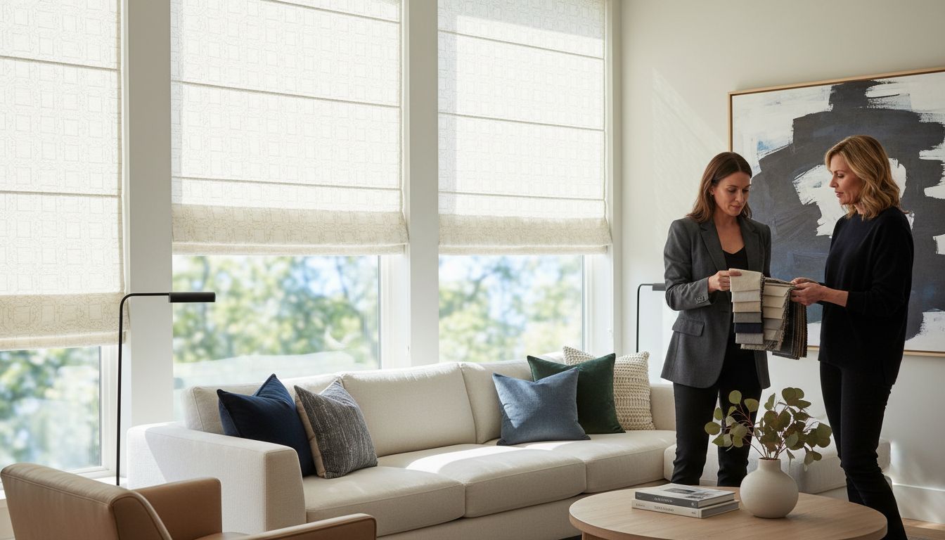 living room window shades