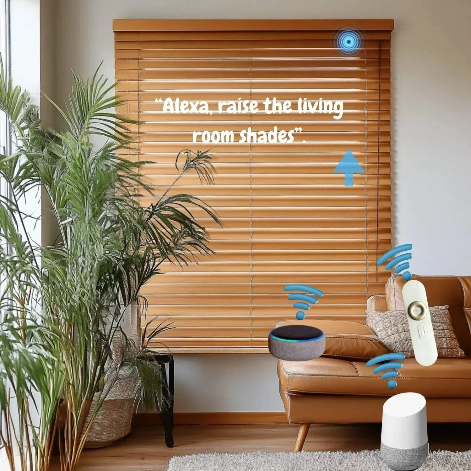 Value Blinds™ Premium Motorized Bamboo Blinds with 2-inch slats for modern, eco-friendly window control