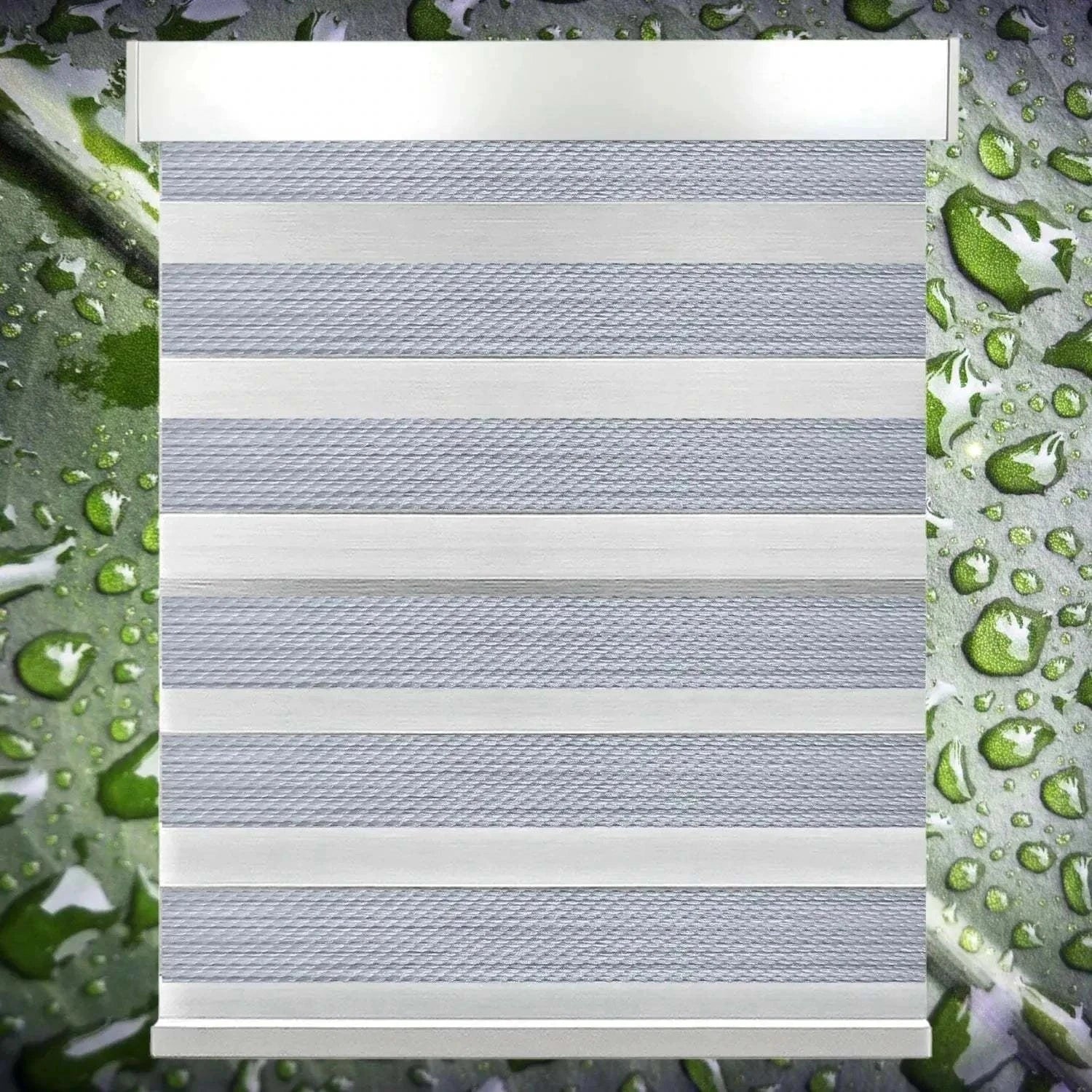 Value Blinds™ motorized zebra shades with blackout, waterproof, oil-proof, and stain-resistant features