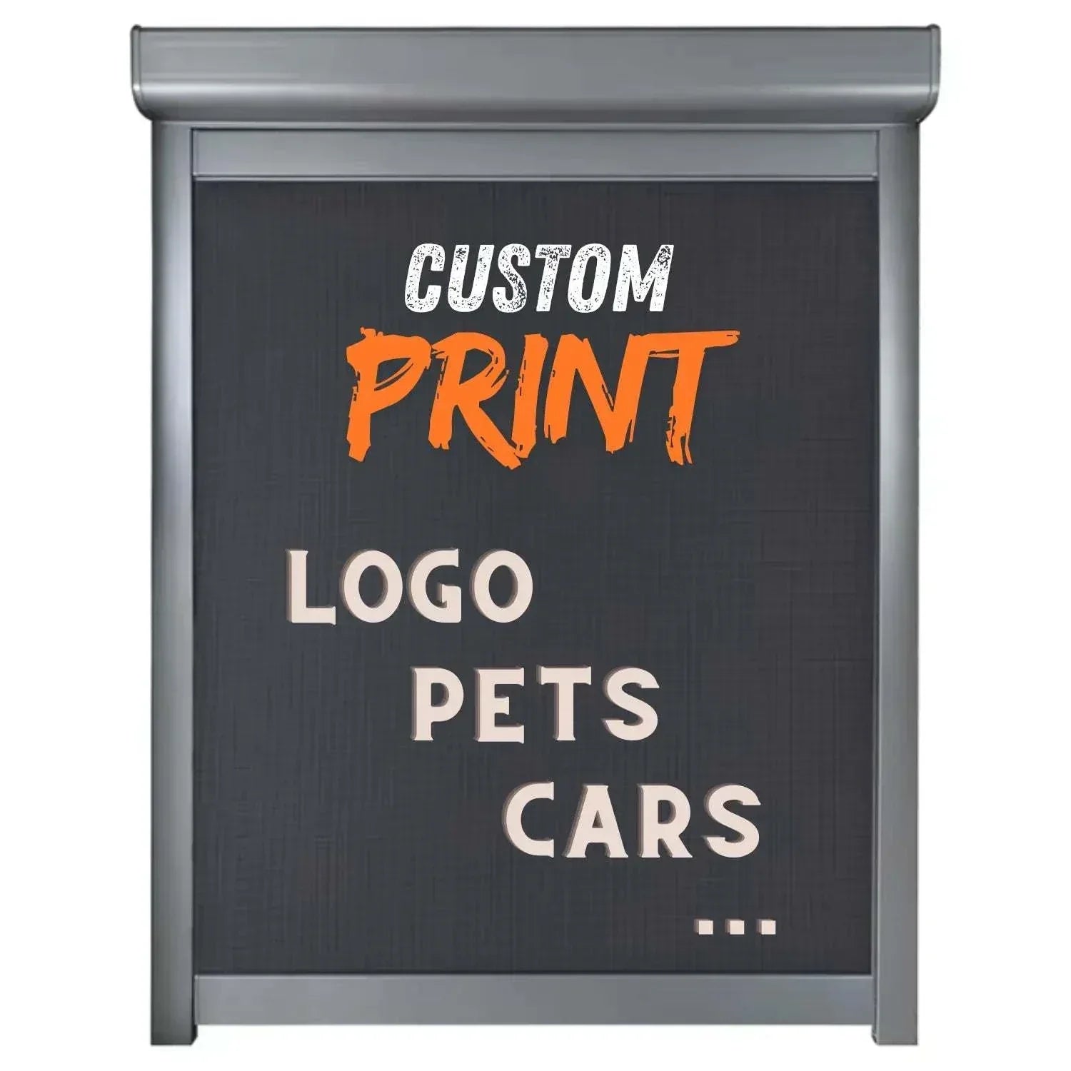 Value Blinds® Motorized Outdoor custom graphic shades with adjustable openness and reinforced side rails for large outdoor spaces