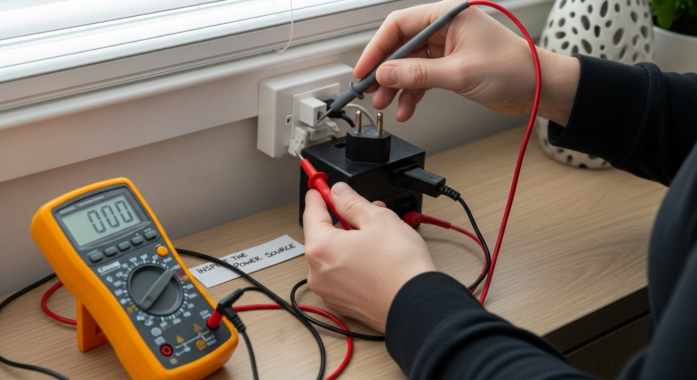 troubleshooting motorized blinds, power check
