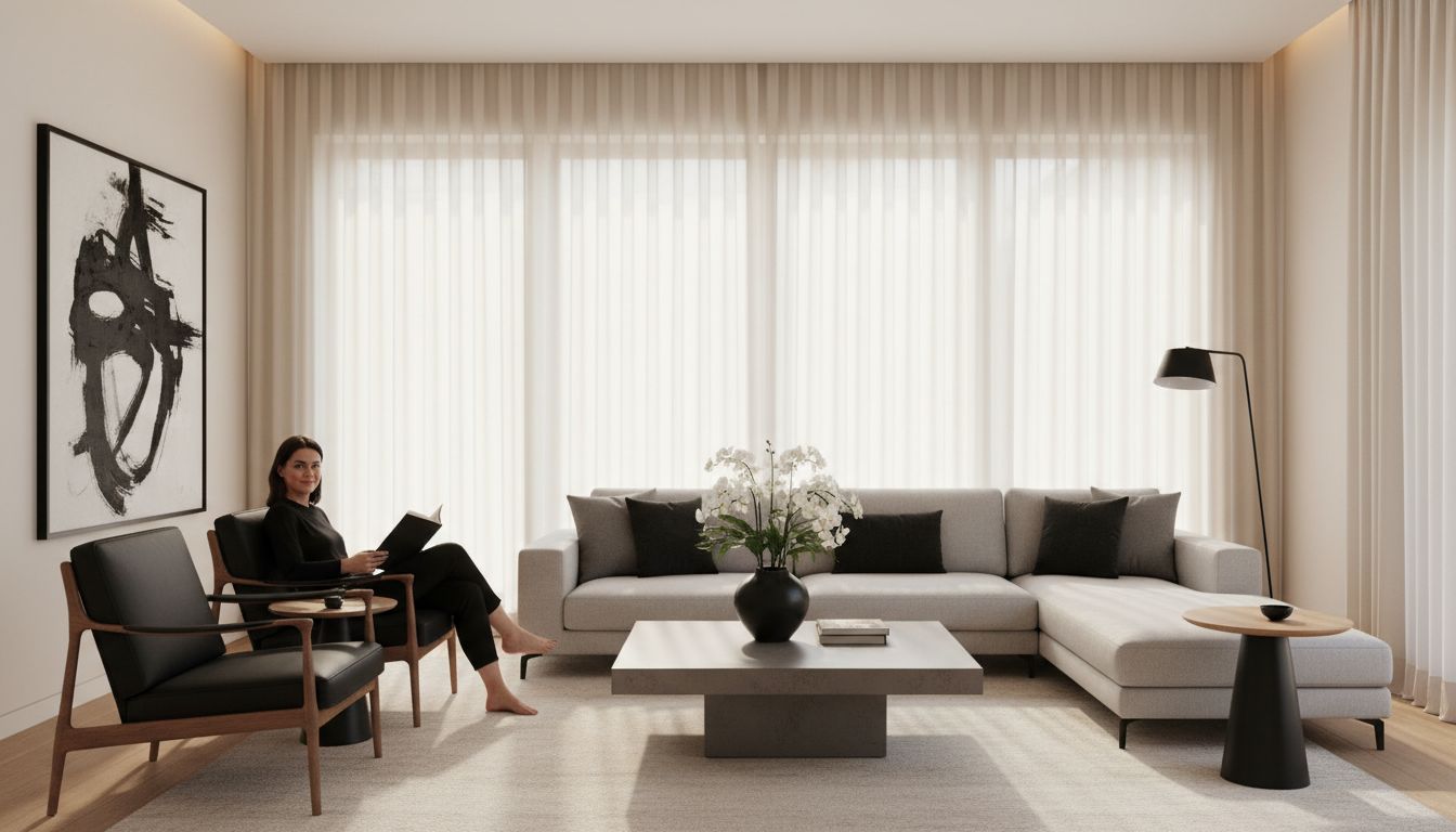 staged modern living room