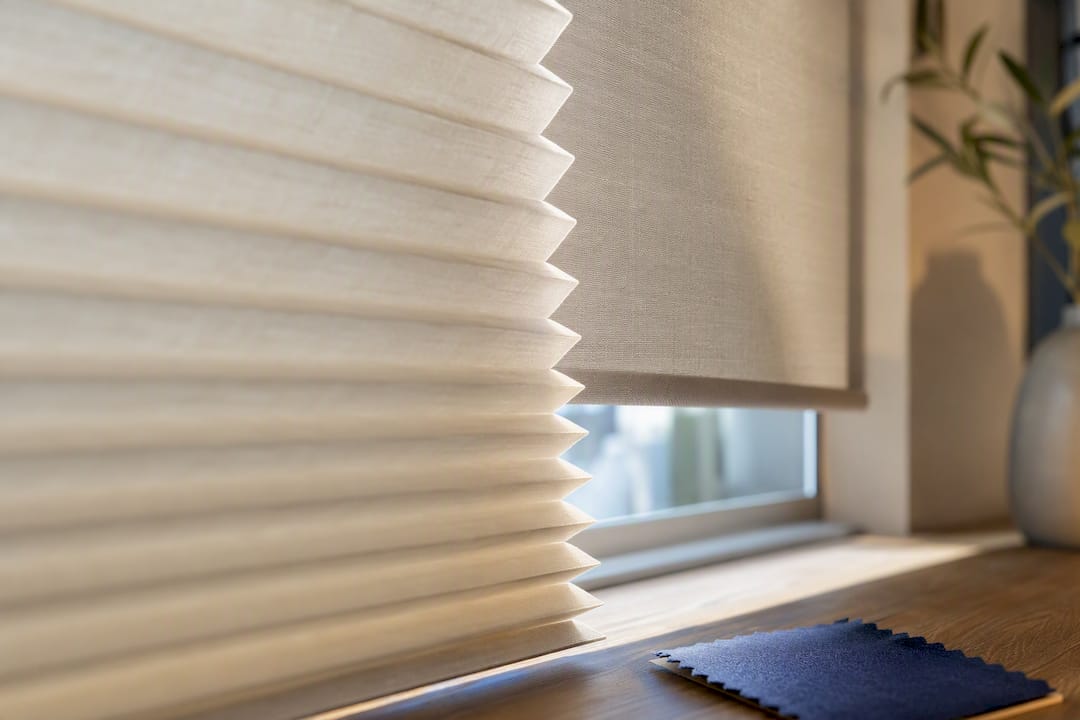 Close-up comparison of shade fabric profiles