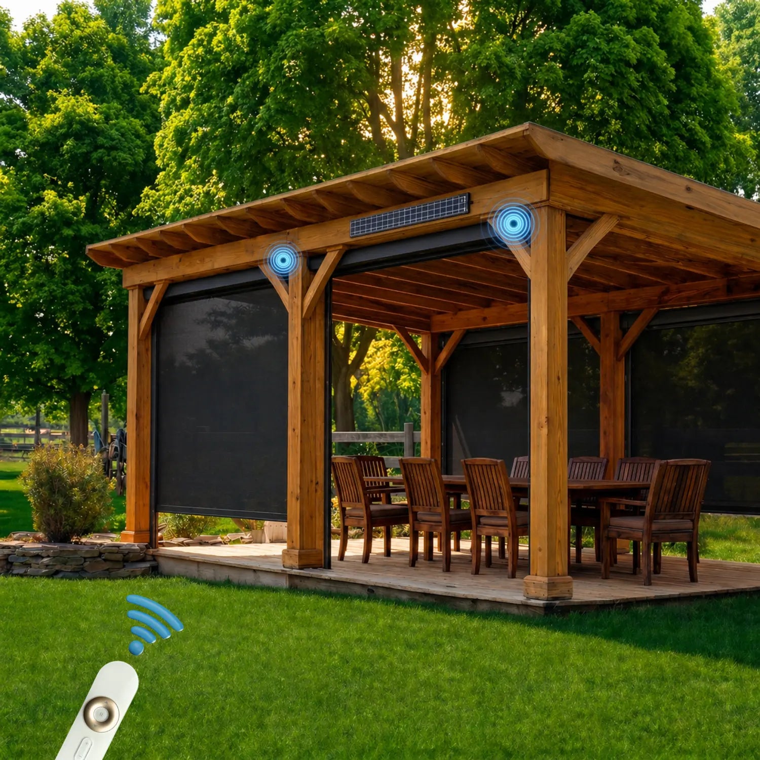 Motorized Outdoor Shades With Side Tracks: How They Work and What They Cost