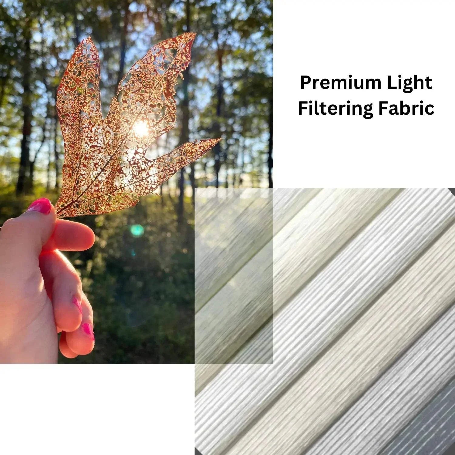 Value Blinds™ premium light filtering zebra shade fabric with sheer and opaque bands for customizable light control